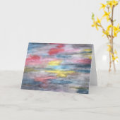 Carte de voeux "Ebony Rainbow" (Fleur jaune)