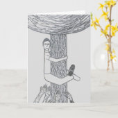 Carte de vœux échouée (Fleur jaune)