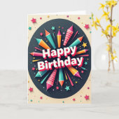 Carte de voeux éclat de célébration (Fleur jaune)