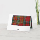 Carte de vœux écossaise du clan MacLean avec tarta (Dos)