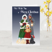 Carte de voeux écossaise Terrier (Fleur jaune)