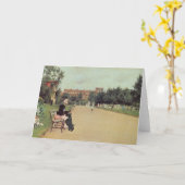 Carte de voeux écossaise Terrier (Fleur jaune)