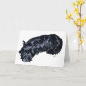 Carte de voeux écossaise Terrier (Fleur jaune)