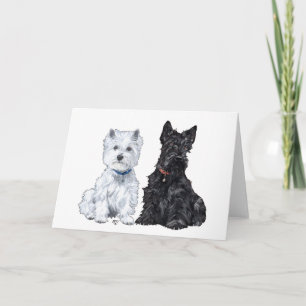 Carte de voeux écossaise Terrier