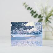 CARTE DE VŒUX "ÉCOUTEZ LE SILENCE" (Debout devant)