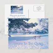 CARTE DE VŒUX "ÉCOUTEZ LE SILENCE" (Devant / Derrière)