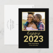 Carte de vœux éditable à la couleur pour la nouvel (Devant / Derrière)