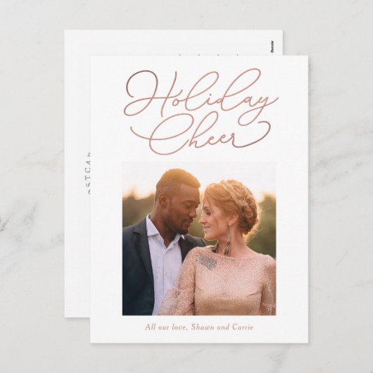 Carte de vœux éditable couleur simple (Devant / Derrière)