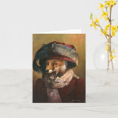 Carte de voeux Edwardian Vixen (Fleur jaune)