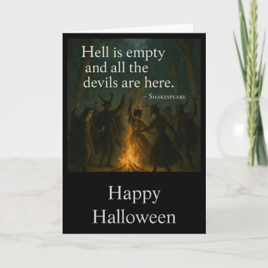 Carte de voeux Éffrayant Halloween - L'enfer est v (Devant)