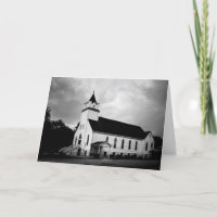 Carte de voeux - église de pays du Texas