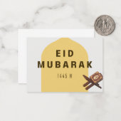 Carte de voeux Eid Moubarak Al Quran (Devant/Arrière en situation)