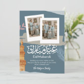 Carte de vœux Eid Mubarak avec photo Polaroid sarc (Debout devant)
