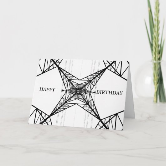 Carte de voeux Electricity Pylon (Devant)