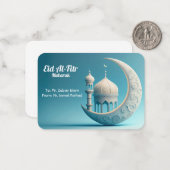 Carte de voeux Elegant Eid Al-Fitr (Devant/Arrière en situation)
