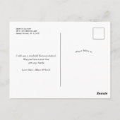 Carte de vœux élégante avec calligraphie Joyeux Kw (Dos)