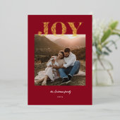 Carte de vœux élégante avec photo de vacances en f (Debout devant)