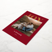 Carte de vœux élégante avec photo de vacances en f (Rotation)