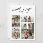 Carte de vœux élégante avec texte Joyeuses Fêtes 7 (Devant)