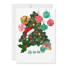 Carte de vœux élégante d'arbre de Noël | Festive