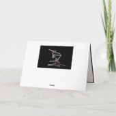 Carte de vœux élégante de danseurs de ballet abstr (Dos)