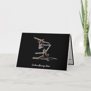 Carte de vœux élégante de danseurs de ballet abstr