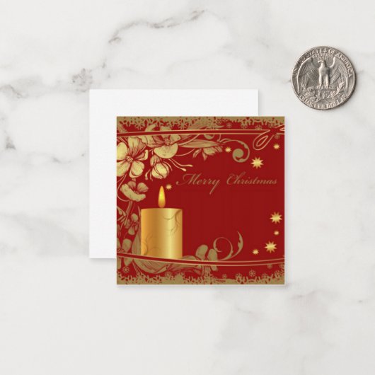 Carte de vœux élégante de Noël (Devant/Arrière en situation)