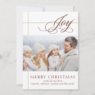 Carte de vœux élégante de Noël avec écriture manus