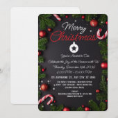 Carte de vœux élégante de Noël Joyeux Noël (Devant / Derrière)