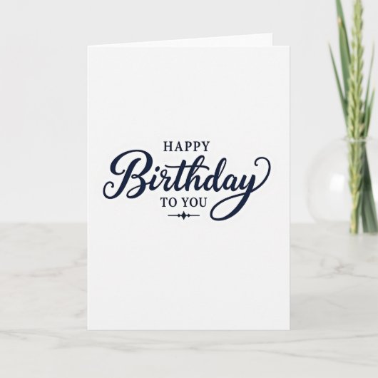 Carte de vœux élégante en écriture cursive Joy (Devant)
