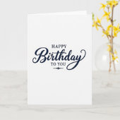 Carte de vœux élégante en écriture cursive Joy (Fleur jaune)