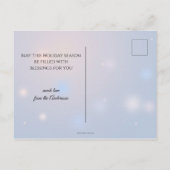 Carte de vœux élégante et magique de Noël blanc (Dos)