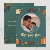 Carte de voeux Élégante et mignonne pour la fête d (Devant / Derrière)