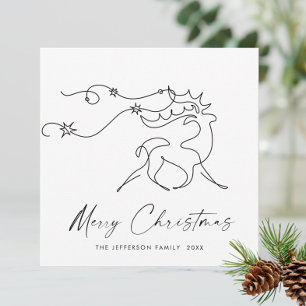 Carte de vœux élégante et minimaliste de Noël avec