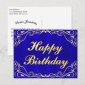 Carte de vœux élégante et royale pour un joyeux an (Devant / Derrière)