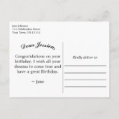 Carte de vœux élégante et royale pour un joyeux an (Dos)