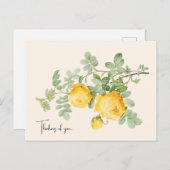 Carte de vœux Élégante Fleurie pour vous (Devant / Derrière)