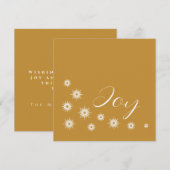 Carte de vœux élégante moderne étoile dorée (Devant / Derrière)