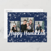 Carte de vœux élégante pour Hanukkah (Devant / Derrière)