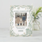 Carte de vœux élégante pour Joyeuses Fêtes (Debout devant)