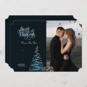 Carte de vœux élégante pour les fêtes (Devant / Derrière)