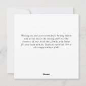 Carte de vœux élégante pour Noël en aquarelle (Dos)