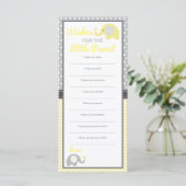 Carte de voeux, Eléphant, Couleur ÉDITABLE (Debout devant)