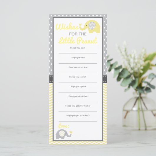 Carte de voeux, Eléphant, Couleur ÉDITABLE (Debout devant)