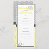 Carte de voeux, Eléphant, Couleur ÉDITABLE (Devant / Derrière)