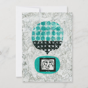 Carte de voeux Elephant souvenir