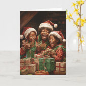 Carte de vœux Elf Joie (Fleur jaune)