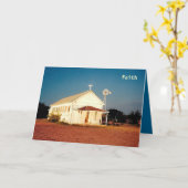 Carte de voeux EMBRASÉE de FOI (Fleur jaune)