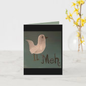 Carte de voeux Emo Bird Blank (Fleur jaune)