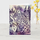 Carte de voeux Empress Tarot Card (Fleur jaune)